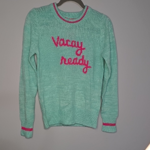 Mint Green 'Vacay Ready' Sweater - Picture 1 of 1